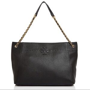 Tory Burch McGraw Chain Shoulder
Slouchy Black Leather Tote. Great style